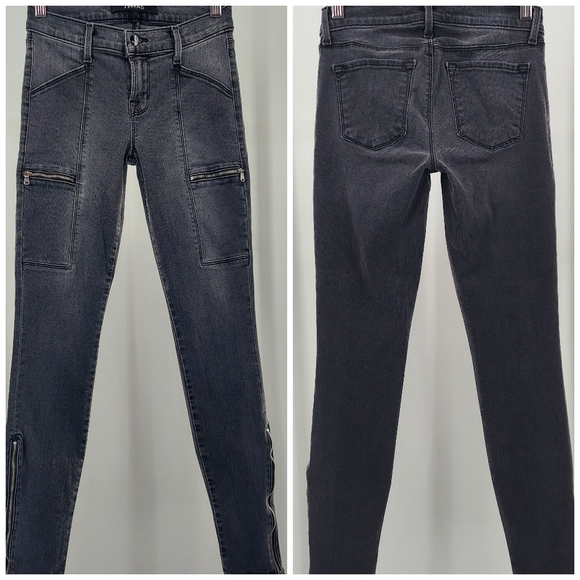 J Brand Kassidy Moto Zipper Jeans 24 - Picture 4 of 7